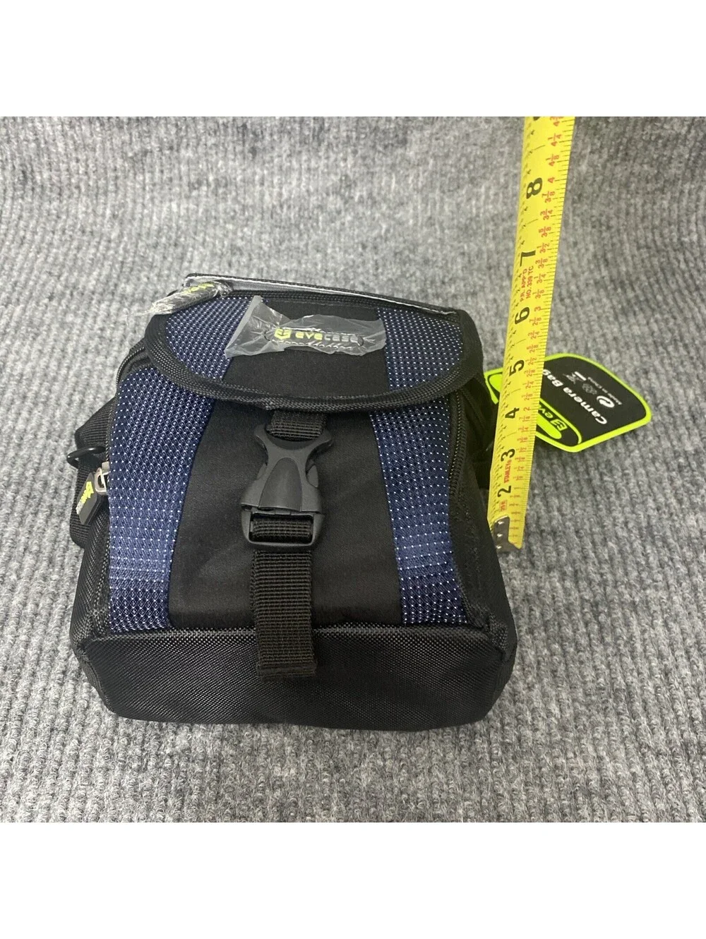 EveCase Camera Bag Small Black Multi Storage Zipper Pockets Shoulder Strap Nylon